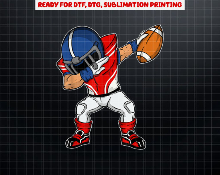 Dabbing Football Player  American Football Season Dab Dance Shirt PNG, DTF, DTG, Sublimation Design