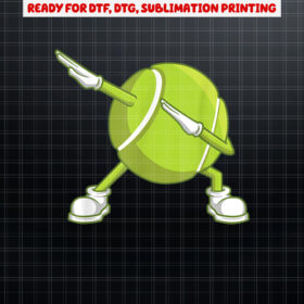Dabbing Tennis Ball Funny Dab Dance Racket Game Outfit Shirt PNG, DTF, DTG, Sublimation Design