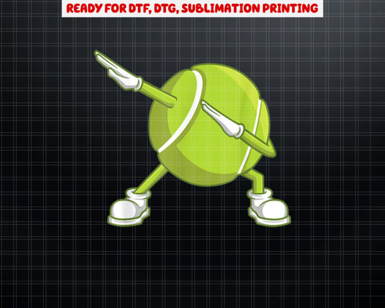 Dabbing Tennis Ball Funny Dab Dance Racket Game Outfit Shirt PNG, DTF, DTG, Sublimation Design