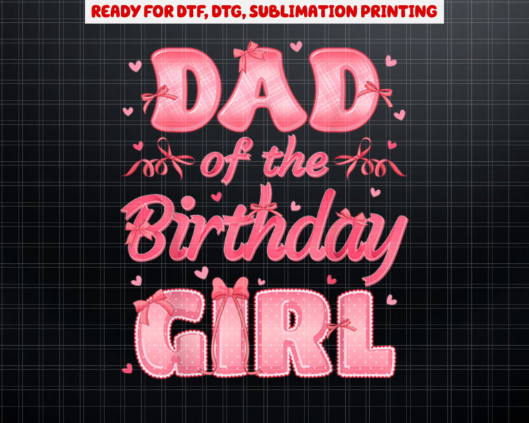 Dad And Mom Of The Birthday Girl Coquette Bow Family Party Shirt PNG, DTF, DTG, Sublimation Design