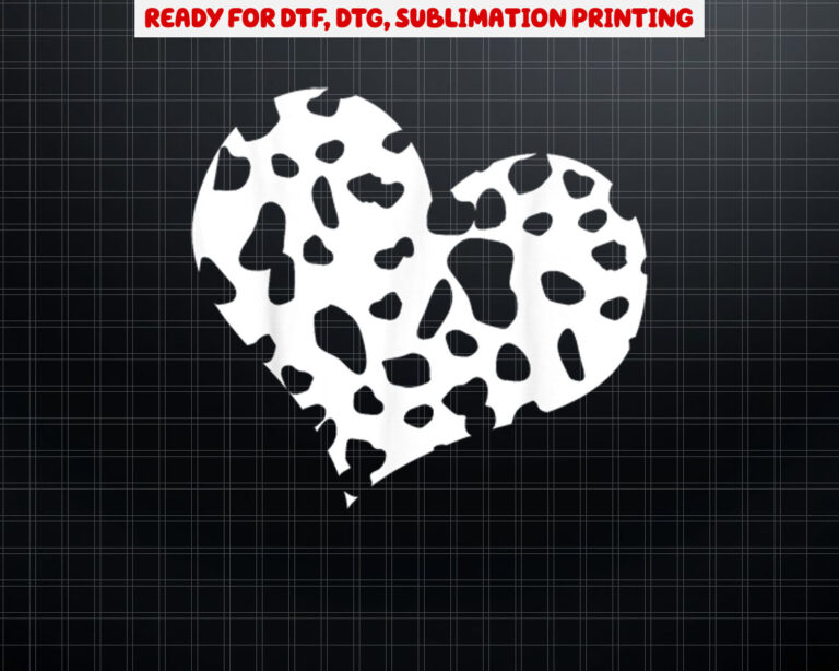 Dalmatian Gift Funny Heart Shirt PNG, DTF, DTG, Sublimation Design