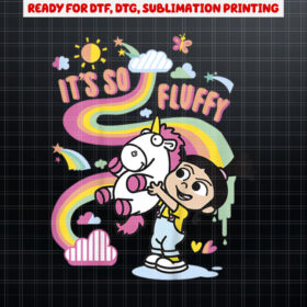 Despicable Me Minions Agnes Unicorn Rainbow Graphic Shirt PNG, DTF, DTG, Sublimation Design