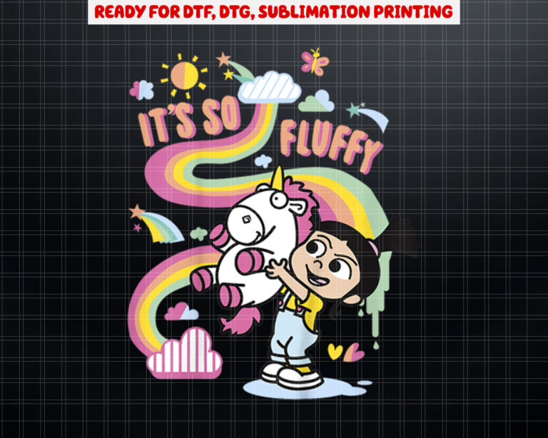 Despicable Me Minions Agnes Unicorn Rainbow Graphic Shirt PNG, DTF, DTG, Sublimation Design