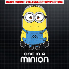 Despicable Me Minions Bob One In A Minion Graphic Shirt PNG, DTF, DTG, Sublimation Design