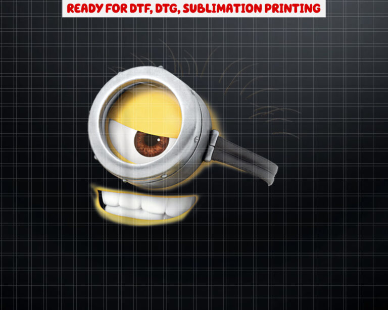 Despicable Me Minions Carl Smirk Face Graphic Shirt PNG, DTF, DTG, Sublimation Design