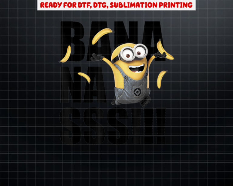 Despicable Me Minions Dave Goes Bananas Graphic Shirt PNG, DTF, DTG, Sublimation Design