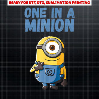 Despicable Me Minions Stuart One In A Minion Graphic Shirt PNG, DTF, DTG, Sublimation Design
