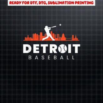 Detroit Baseball Vintage Minimalist Retro Baseball Lover Shirt PNG, DTF, DTG, Sublimation Design