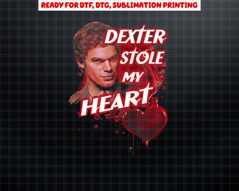 Dexter Bloody Heart Shirt PNG, DTF, DTG, Sublimation Design