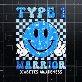 Diabetes Awareness Toddler Ribbon T1D Warrior Support Squad Shirt PNG, DTF, DTG, Sublimation Design