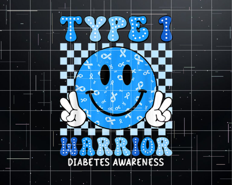 Diabetes Awareness Toddler Ribbon T1D Warrior Support Squad Shirt PNG, DTF, DTG, Sublimation Design
