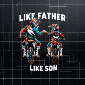 Dirt Bike Family Father Son Motocross OffRoad MX Dad Boys Shirt PNG, DTF, DTG, Sublimation Design