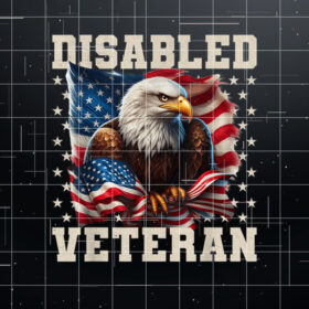 Disabled Veteran American Flag Military Soldier Veterans Day Shirt PNG, DTF, DTG, Sublimation Design