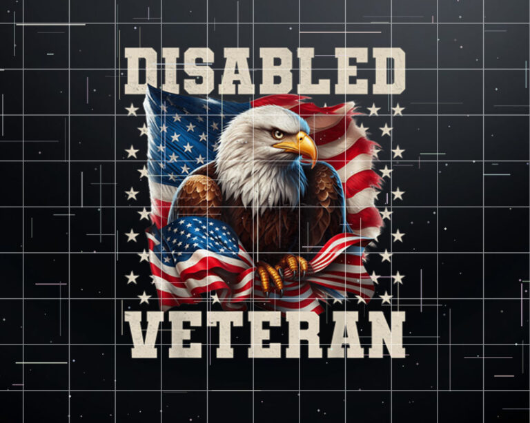 Disabled Veteran American Flag Military Soldier Veterans Day Shirt PNG, DTF, DTG, Sublimation Design
