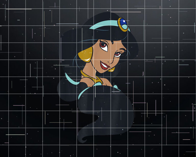 Disney Aladdin Jasmine Hair Swirl Big Portrait Shirt PNG, DTF, DTG, Sublimation Design