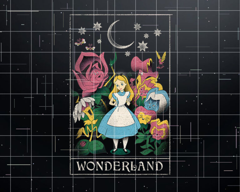 Disney Alice in Wonderland Alice Cosmic Tarot Card Shirt PNG, DTF, DTG, Sublimation Design