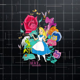 Disney Alice in Wonderland Wildflower Forest Shirt PNG, DTF, DTG, Sublimation Design