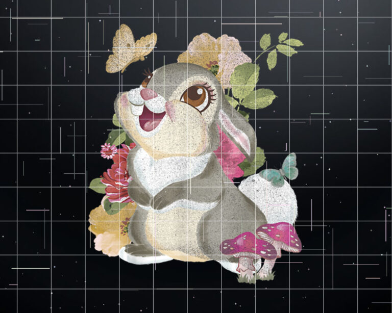 Disney Bambi Thumper Vintage Floral Portrait Shirt PNG, DTF, DTG, Sublimation Design