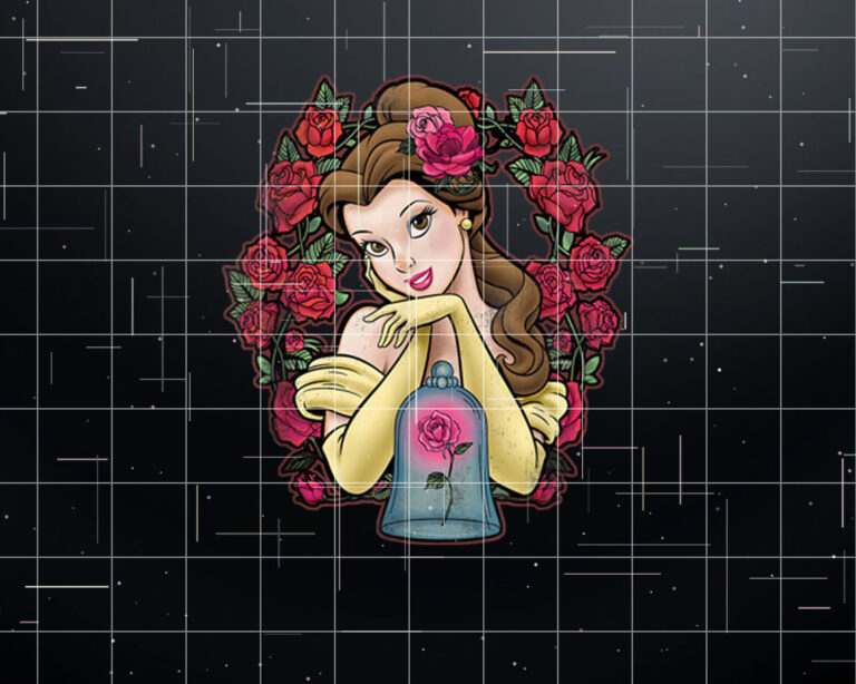 Disney Beauty And The Beast Belle Roses Graphic Shirt PNG, DTF, DTG, Sublimation Design