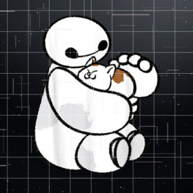 Disney Big Hero 6 Baymax Cat Cute Portrait Shirt PNG, DTF, DTG, Sublimation Design