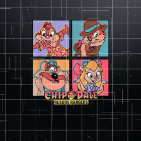 Disney Chip n Dale Rescue Rangers Character Panels Shirt PNG, DTF, DTG, Sublimation Design
