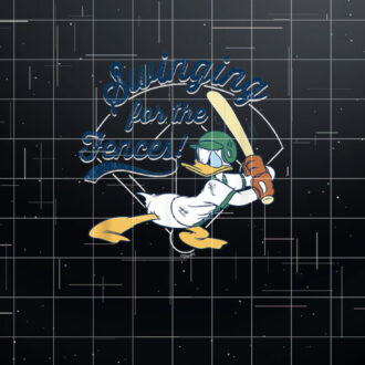 Disney Donald Duck Baseball Swinging for the Fences Sports Shirt PNG, DTF, DTG, Sublimation Design