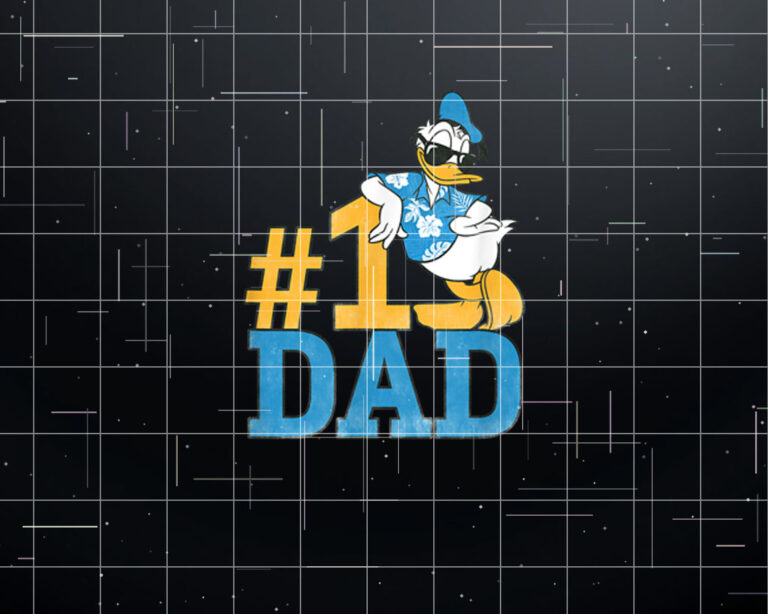 Disney Donald Duck Number One Dad Sunglasses Fathers Day Shirt PNG, DTF, DTG, Sublimation Design