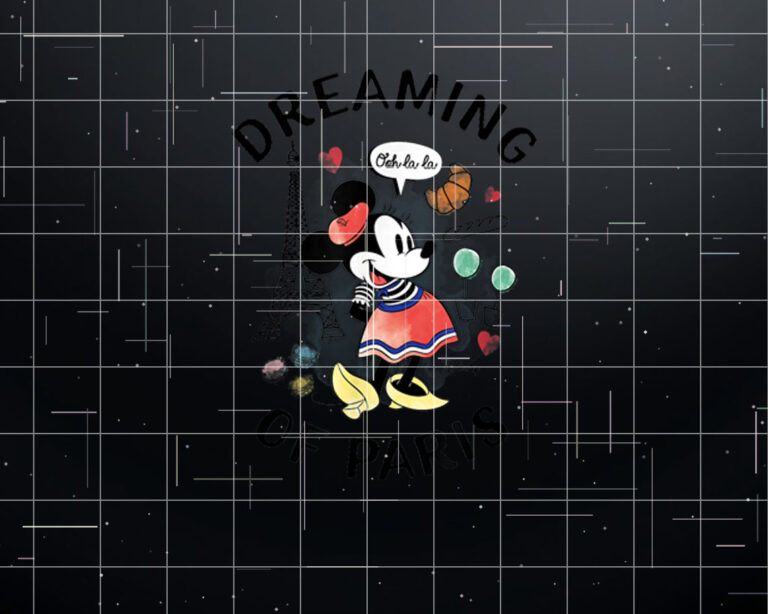 Disney  Dreaming of Paris Shirt PNG, DTF, DTG, Sublimation Design