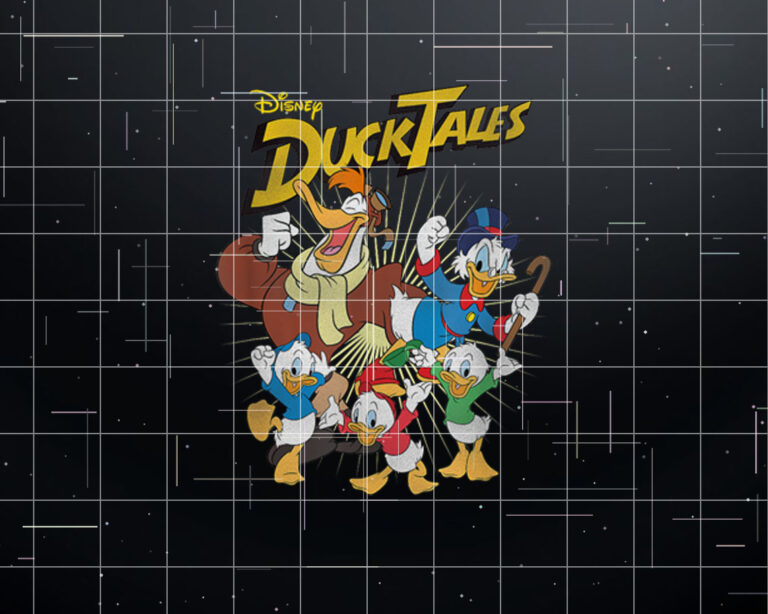Disney DuckTales Main Characters Full Of Joy Group Shot Shirt PNG, DTF, DTG, Sublimation Design