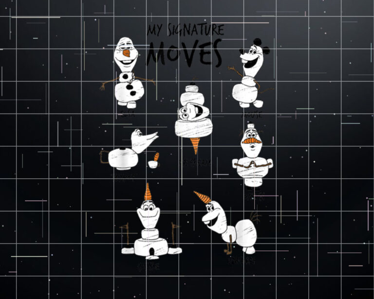 Disney Frozen 2 Olaf My Signature Moves Character Textbook Shirt PNG, DTF, DTG, Sublimation Design