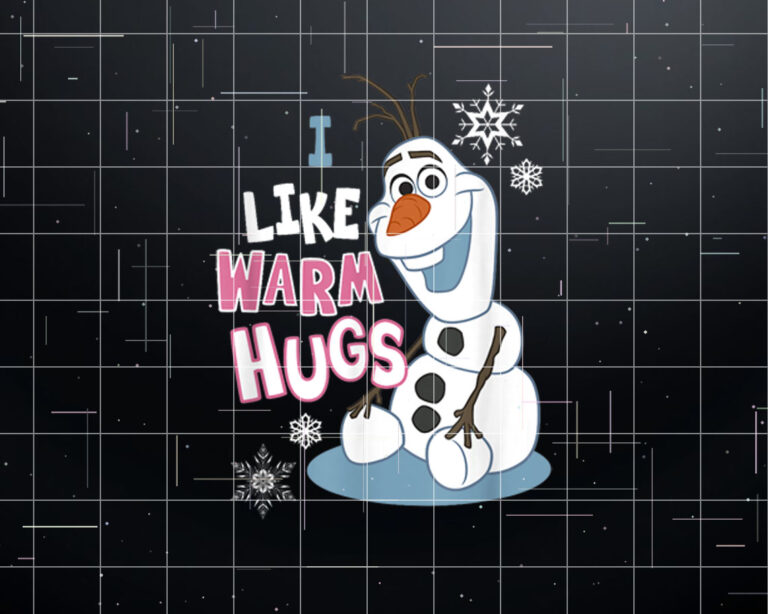 Disney Frozen Christmas Olaf I Love Warms Hugs Portrait Shirt PNG, DTF, DTG, Sublimation Design