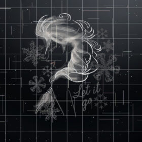 Disney Frozen Elsa Let It Go Profile Sketch Shirt PNG, DTF, DTG, Sublimation Design