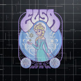 Disney Frozen Elsa Let It Go Seventies Retro Poster Shirt PNG, DTF, DTG, Sublimation Design