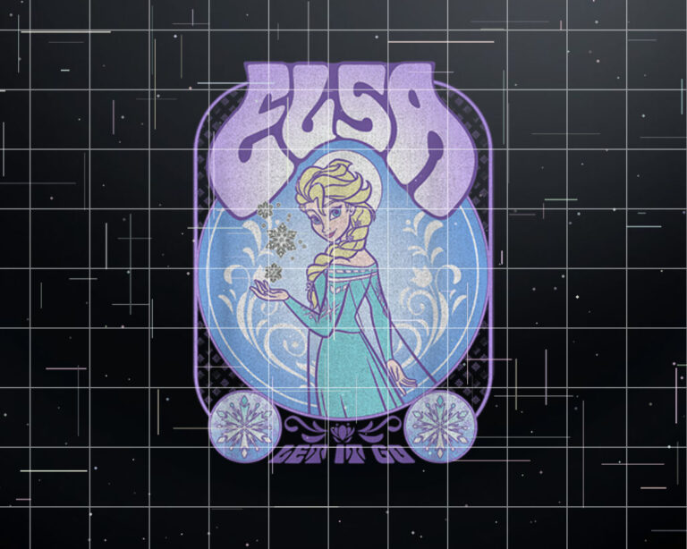 Disney Frozen Elsa Let It Go Seventies Retro Poster Shirt PNG, DTF, DTG, Sublimation Design