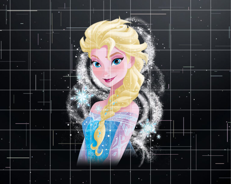 Disney Frozen Elsa Snowflake Swirls Princess Pose Shirt PNG, DTF, DTG, Sublimation Design