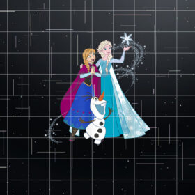 Disney Frozen Olaf Anna  Elsa Sisters Snowflake Portrait Shirt PNG, DTF, DTG, Sublimation Design