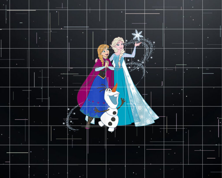 Disney Frozen Olaf Anna  Elsa Sisters Snowflake Portrait Shirt PNG, DTF, DTG, Sublimation Design