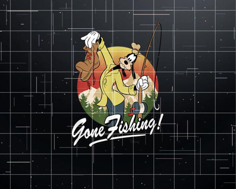 Disney  Goofy Gone Fishing Shirt PNG, DTF, DTG, Sublimation Design