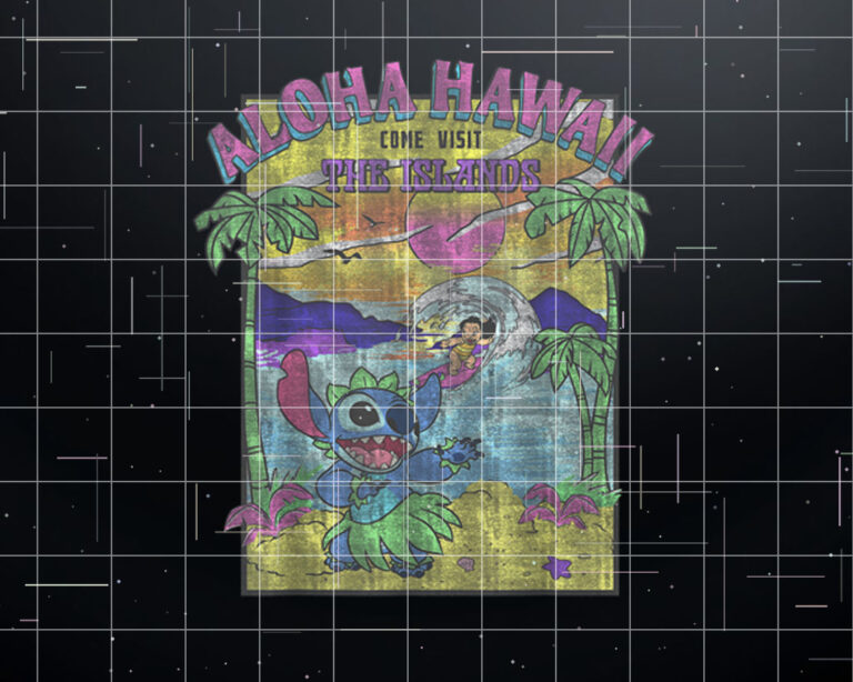 Disney Lilo  Stitch Aloha Hawaii Come Visit The Islands Shirt PNG, DTF, DTG, Sublimation Design