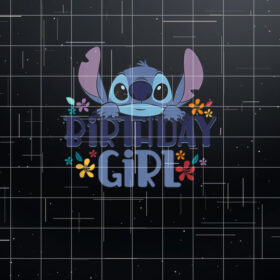 Disney Lilo  Stitch Birthday Girl Retro Floral  Shirt PNG, DTF, DTG, Sublimation Design
