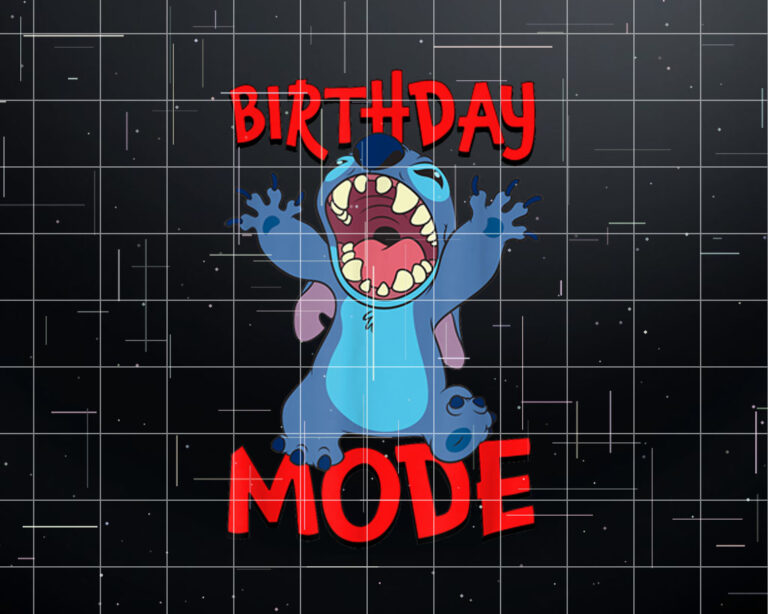 Disney Lilo  Stitch Birthday Mode Activated Stitch  Shirt PNG, DTF, DTG, Sublimation Design