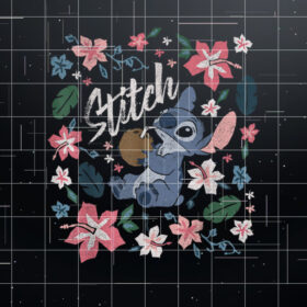Disney Lilo  Stitch Floral Stitch Coconut Portrait  Shirt PNG, DTF, DTG, Sublimation Design