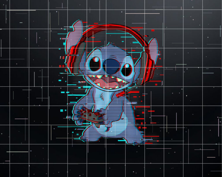 Disney Lilo  Stitch Gamer Glitch Headset and Controller Shirt PNG, DTF, DTG, Sublimation Design