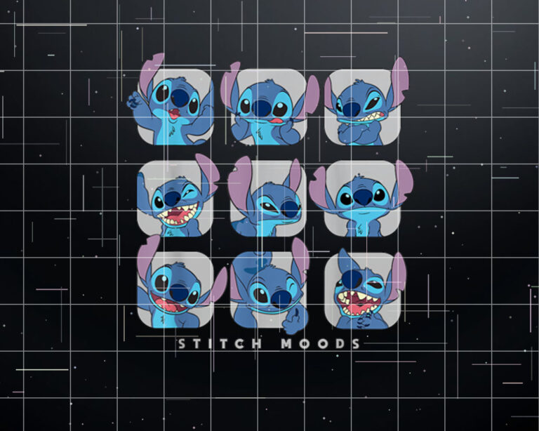 Disney Lilo and Stitch Moods Shirt PNG, DTF, DTG, Sublimation Design