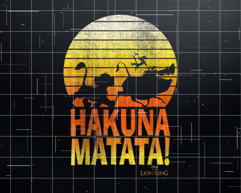 Disney Lion King Hakuna Matata Retro Distressed Group Shot Shirt PNG, DTF, DTG, Sublimation Design