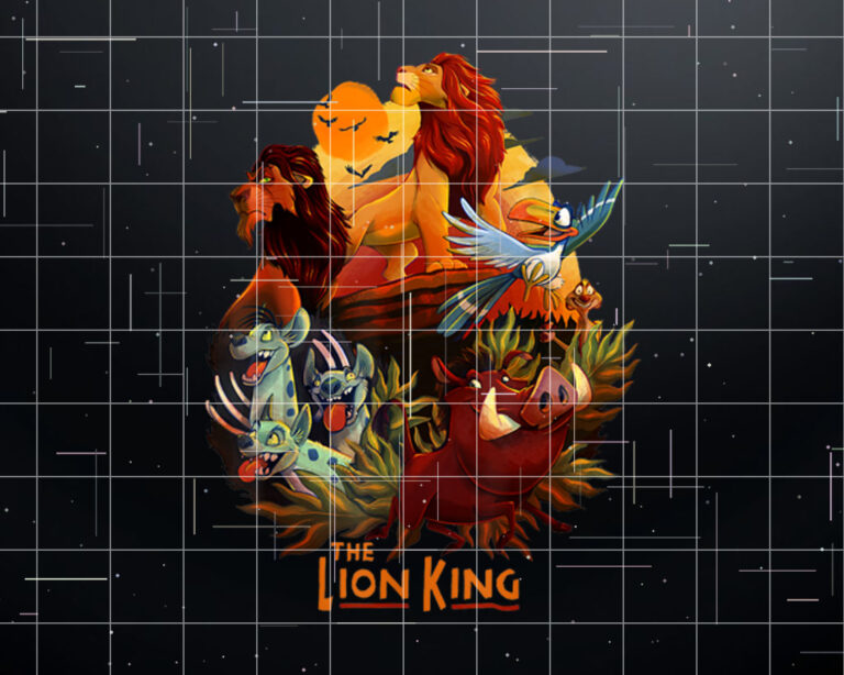 Disney Lion King Main Cast Poster Graphic Shirt PNG, DTF, DTG, Sublimation Design