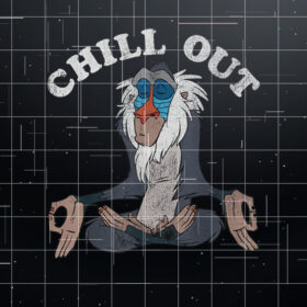 Disney Lion King Rafiki Chill Out Meditation Graphic Shirt PNG, DTF, DTG, Sublimation Design