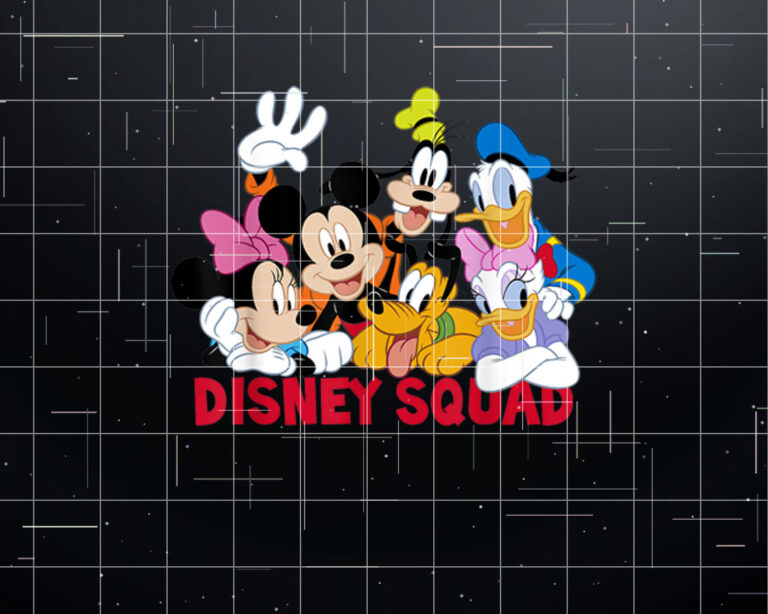 Disney Mickey And Friends Disney Squad Shirt PNG, DTF, DTG, Sublimation Design