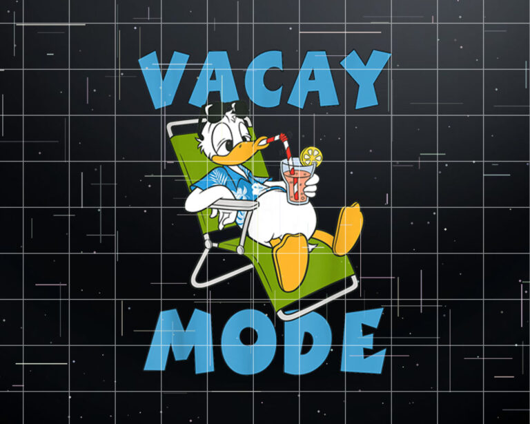 Disney Mickey And Friends Donald Vacay Mode Big Chest  Shirt PNG, DTF, DTG, Sublimation Design