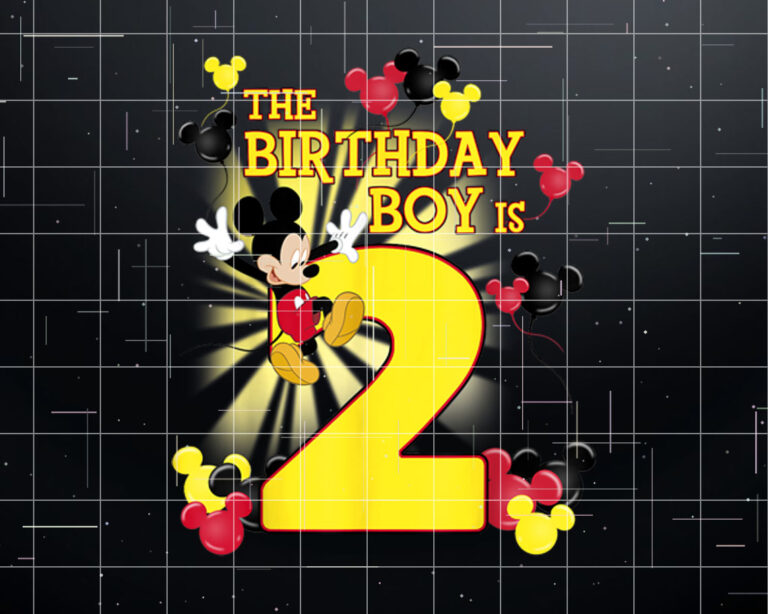 Disney Mickey And Friends Mickey 2nd Birthday Boy Shirt PNG, DTF, DTG, Sublimation Design